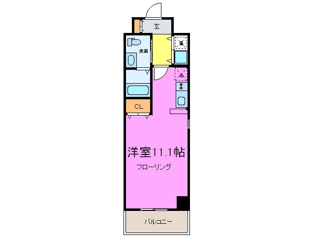 ｶｽﾀﾘｱ三宮の物件間取画像