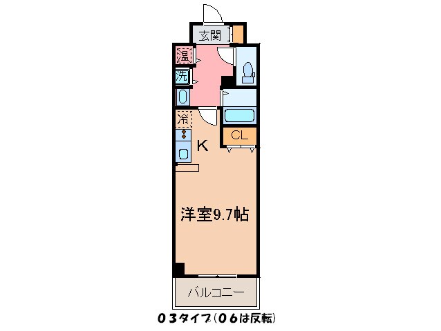 ｶｽﾀﾘｱ三宮の物件間取画像