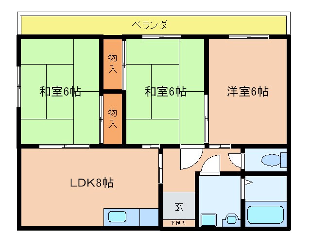 コーポグリーンの物件間取画像