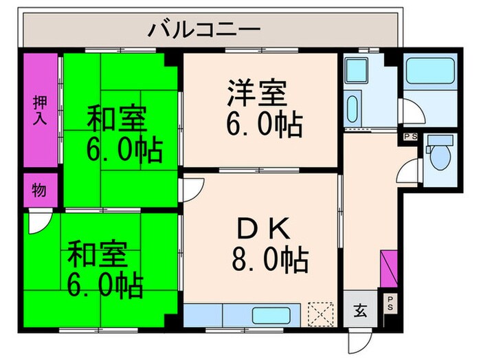 コーポグリーンの物件間取画像