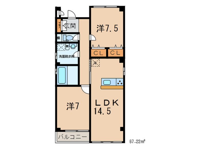 ビーズ西北の物件間取画像