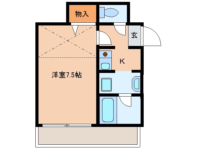 ウエストブリッジ２の物件間取画像