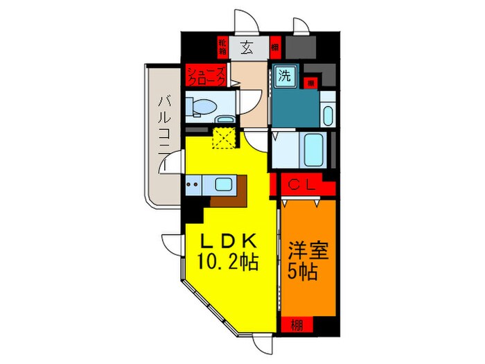 プレミアム菱屋西の物件間取画像