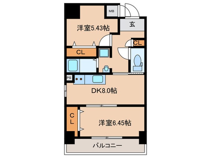 サンクラッソ湊川公園駅前の物件間取画像