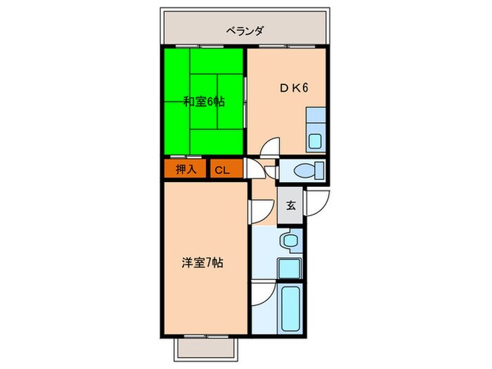 ピアレス千本の物件間取画像