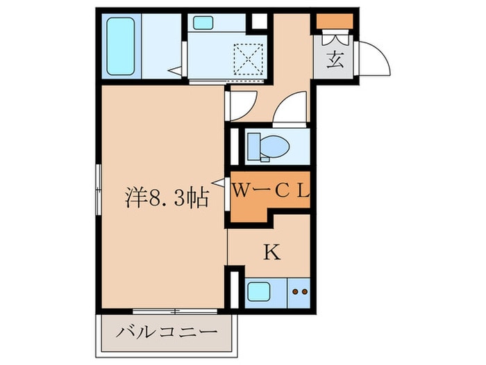 プラージュ武庫川　B棟の物件間取画像