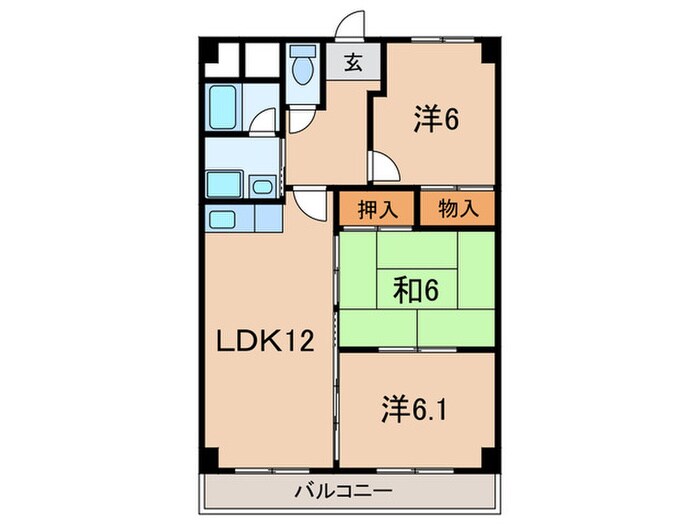 フル－ル南鈴原の物件間取画像