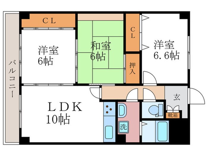 GreenForest松ヶ崎の物件間取画像