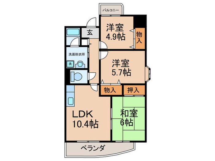 パークヴィラ長居公園の物件間取画像