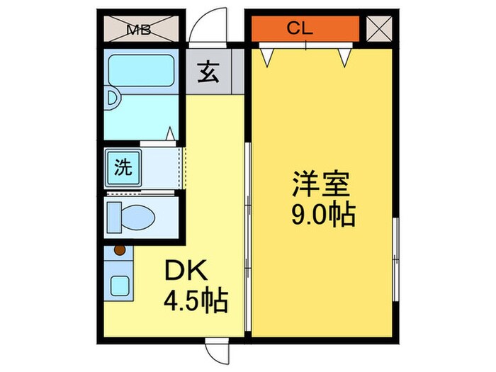 宮之阪ハイツ参番館の物件間取画像