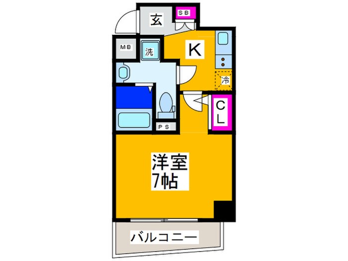 エグゼ阿倍野(1302)の物件間取画像