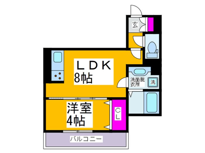 フェリオ桃谷の物件間取画像