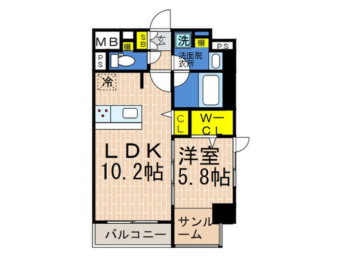 メゾンエスプリ生田の物件間取画像