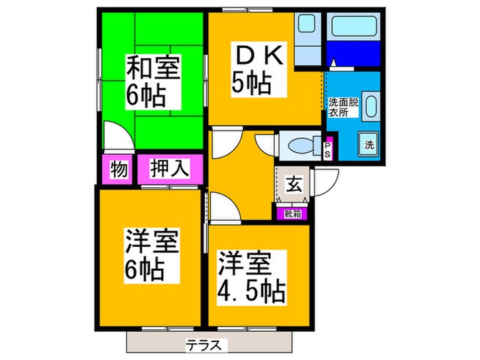 ドミ－ル三国ヶ丘の物件間取画像