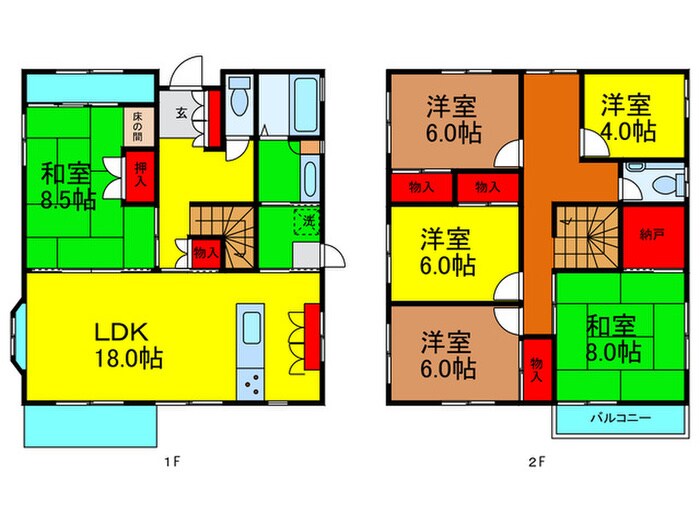 東香里南町28-19貸家の物件間取画像