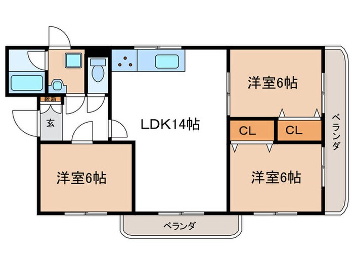 ジャデ－ン桂の物件間取画像