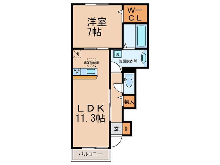 サンハイツ喜連B棟の物件間取画像