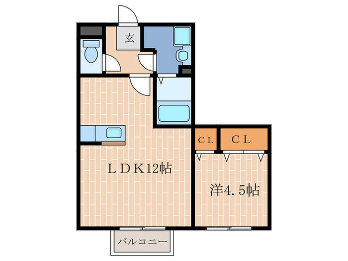 セジュ－ル西長洲の物件間取画像