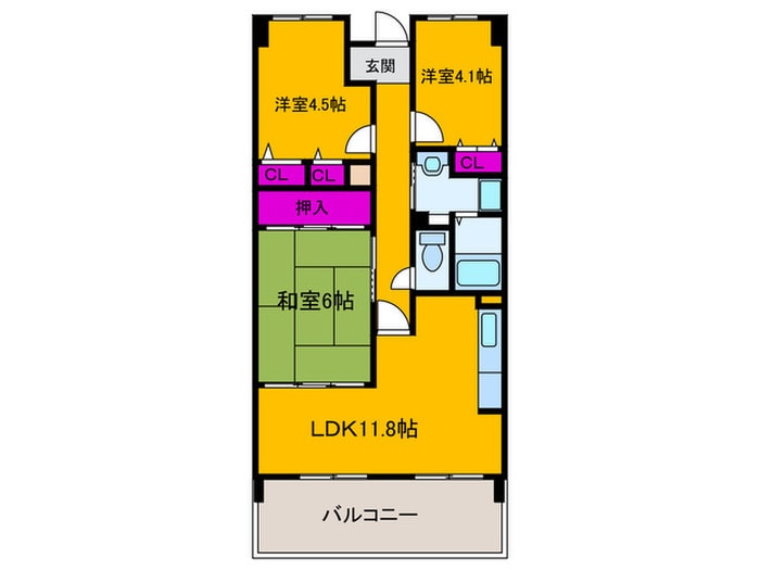 パストラル和泉の物件間取画像