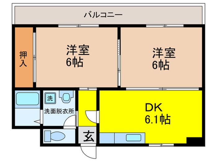 サンハイツ丸山の物件間取画像