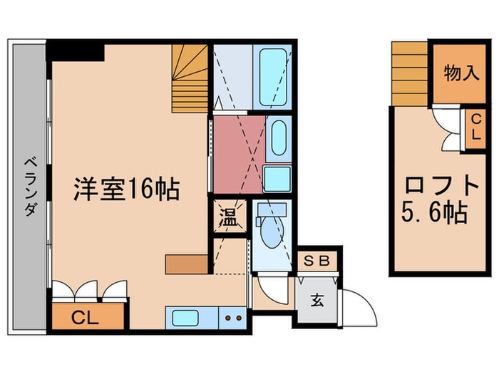 クロ－ネ表町の物件間取画像