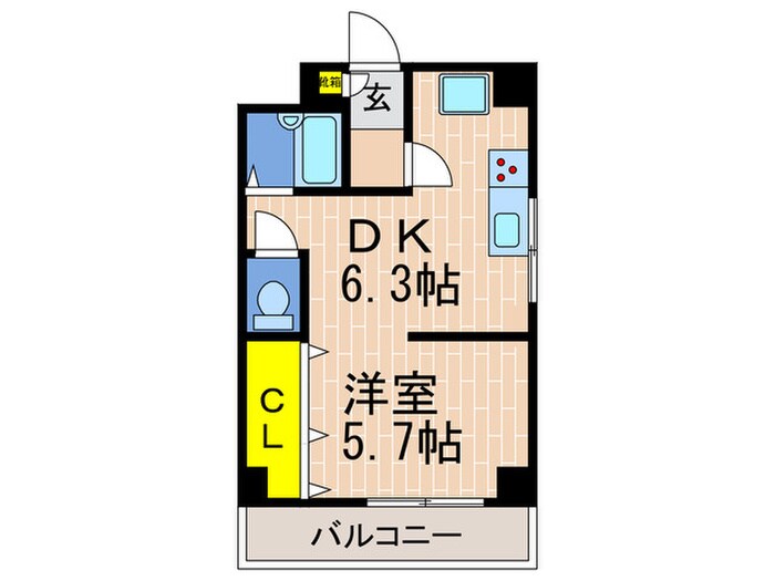 中央コアの物件間取画像