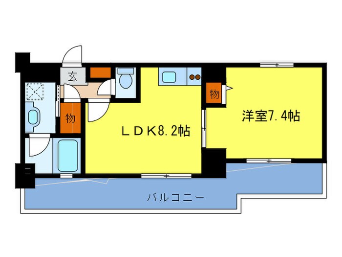 ベラジオ京都清水（４１１）の物件間取画像