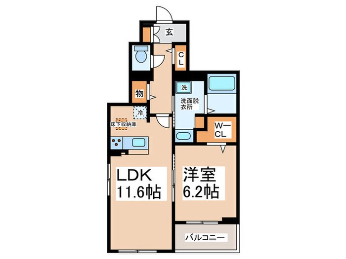 仮)メゾン　ヴォロンテ　Ⅰの物件間取画像
