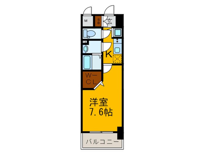 ﾜｰﾙﾄﾞｱｲ天王寺ﾐﾗｰｼﾞｭⅡ(203)の物件間取画像