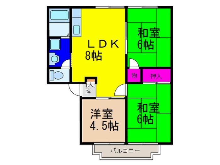 ル・レーヴ高川の物件間取画像