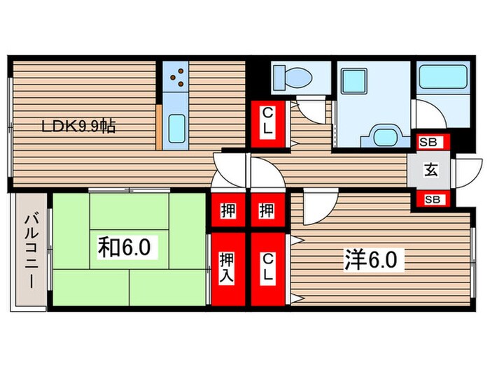 レジディア太秦の物件間取画像