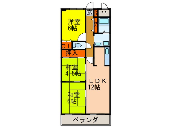 ｸｵﾚｸﾞﾗﾝﾃﾞの物件間取画像