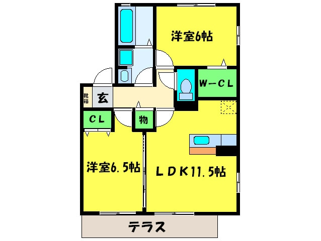 フォレストヒルズⅡの物件間取画像