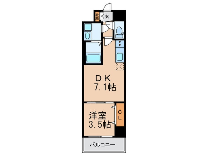 ﾚｵﾝｺﾝﾌｫｰﾄ天王寺東(405)の物件間取画像