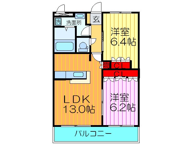 グレイスガ－デンの物件間取画像