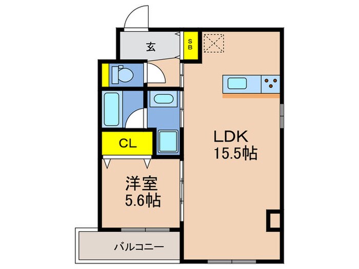 ｌａ　ｆｉｏｒｅ　ｋｏｂｅの物件間取画像