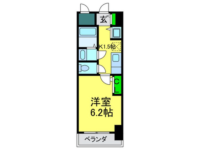 グラマシー心斎橋東の物件間取画像