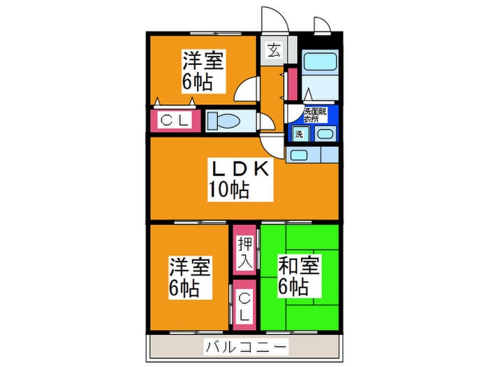 アルカザーレ国分西の物件間取画像