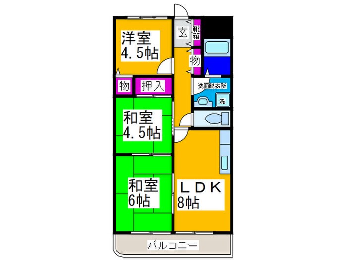 アルカザーレ国分西の物件間取画像