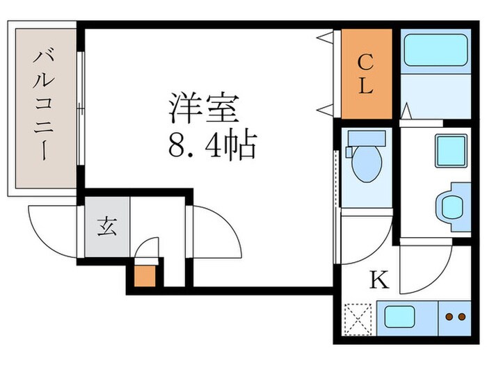 エステイトE桂川B棟の物件間取画像