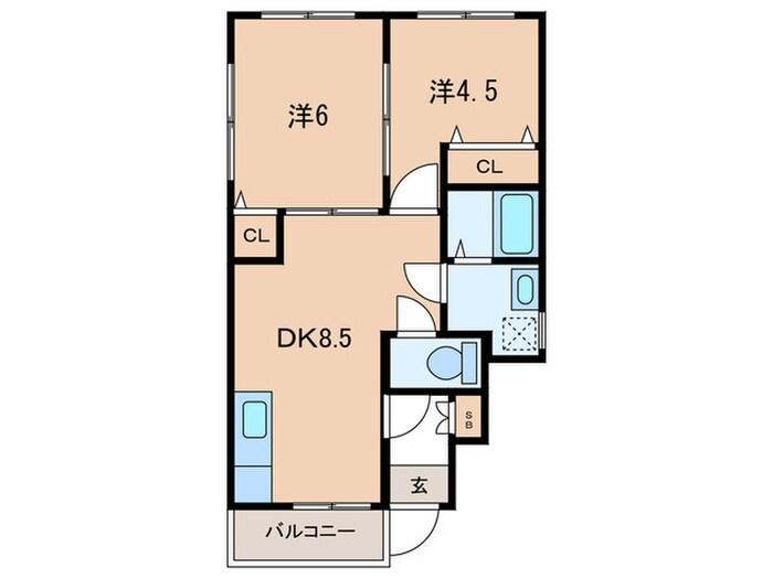 ハイツ水笠の物件間取画像