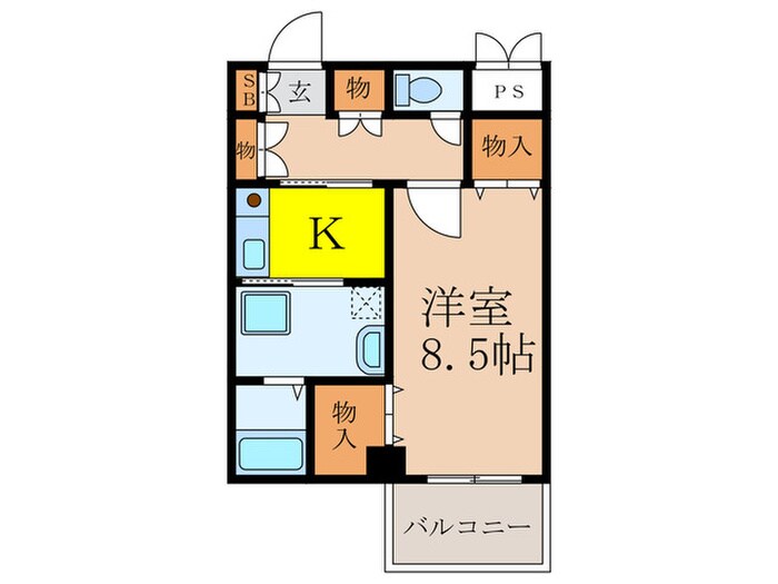 フェリエ新大阪の物件間取画像