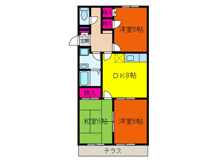 メゾンニシザの物件間取画像