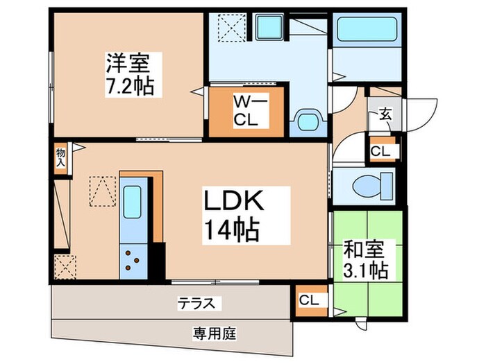 Clashist南住吉の物件間取画像