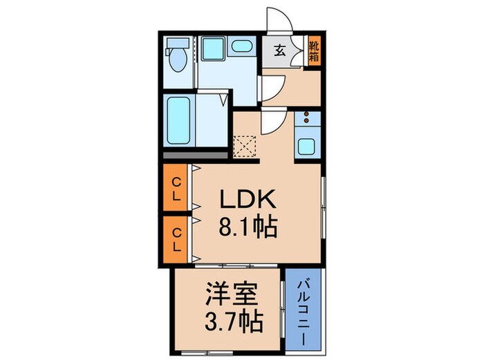 ハーモニーテラス浜口西の物件間取画像