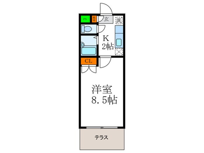 フロ－ラ北泉の物件間取画像
