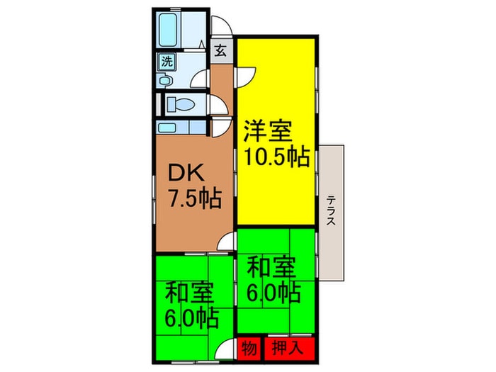 サンライフ泉源の物件間取画像