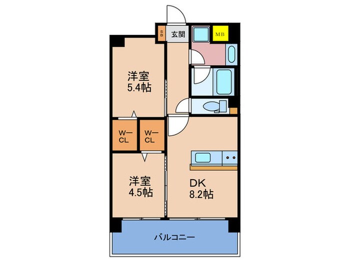 トライエスタ梅北の物件間取画像