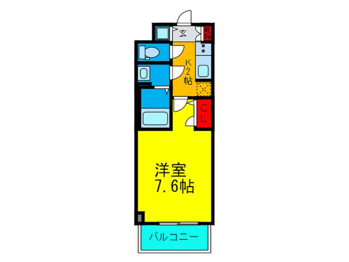 ｻﾑﾃｨ夕凪LUKSUS(505)の物件間取画像