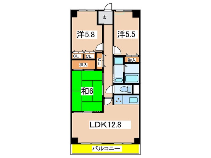 ヴィオレット宝塚の物件間取画像